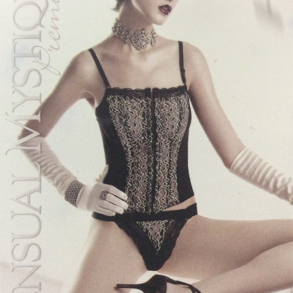 Lace & Mesh Bustier (Sensual Mystique Lingerie)